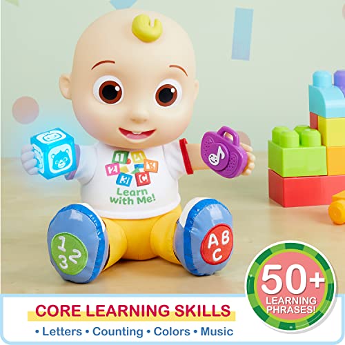 CoComelon Interactive Learning JJ Doll with Lights, Sounds, and Music to Encourage Letter, Number, and Color Recognition, Kids Toys for Ages 18 Month by Just Play
