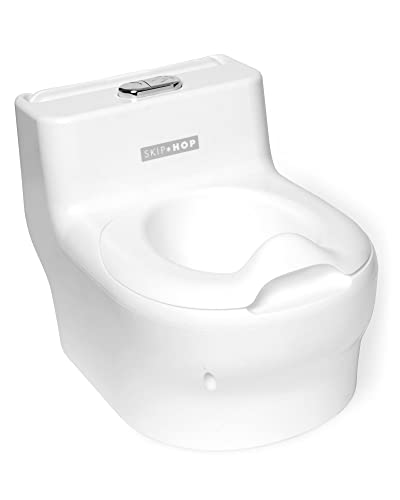 Skip Hop Potty Training Toilet with Easy Clean Coating & Baby Wipes Holder, White, 2 Pounds from AmazonUs/SKCV9