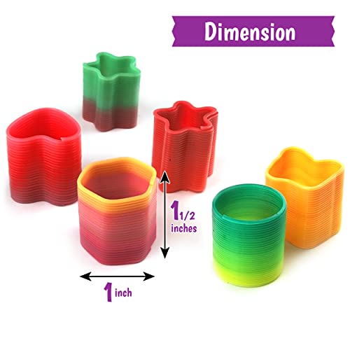 Mini Magic Spring Assortment - Bulk Pack of 50 Rainbow Springs - Great Party Favor Spring Toy by rhode island novelty