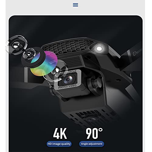 Foldable Drone with 4K Dual Camera for Adults, RC Quadcopter WiFi FPV Live Video, Altitude Hold, Headless Mode, One Key Take Off for Kids or Beginners with 2 Batteries, Carrying Case from PUREUV