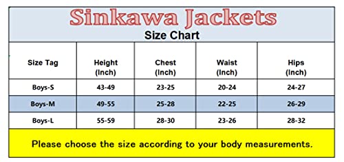 Sinkawa Jackets Maverick Flight Suit Pilot Costume Halloween Cosplay For Kids Boys-Medium from Sinkawa Jackets