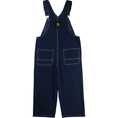 John Deere Boys' Toddler Denim Overall Bib, 2T from John Deere Children's Apparel
