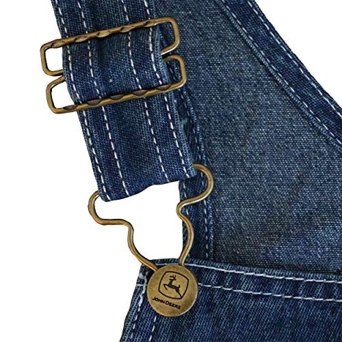 John Deere Boys' Toddler Denim Overall Bib, 2T from John Deere Children's Apparel