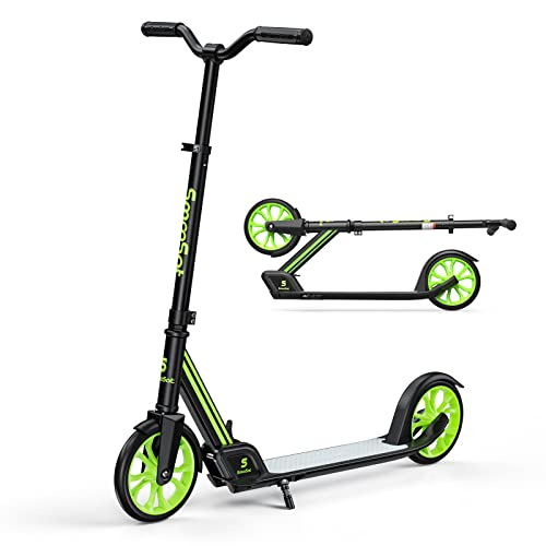 SmooSat S8 Kick Scooter for Kids Ages 8+, Teens & Adults, Super Smooth Ride, Up to 220 lbs, Adjustable Height, Ergonomic Y-Type Handlebar, Ideal Gift from SMOOSAT