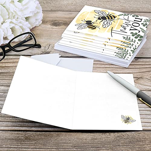 Big Dot of Happiness Little Bumblebee - Bee Baby Shower or Birthday Party Thank You Cards (8 count) from Big Dot of Happiness, LLC