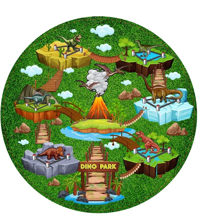 Dinosaur Pop-Up Kidsâ Tent by Toy To Enjoy â Indoor & Outdoor Play Tent for Boys & Girls â Includes Tent, Remote Controlled Lights, Dinosaur Roar Sound Button & 6 Different Dinosaur Toys by Toy To Enjoy