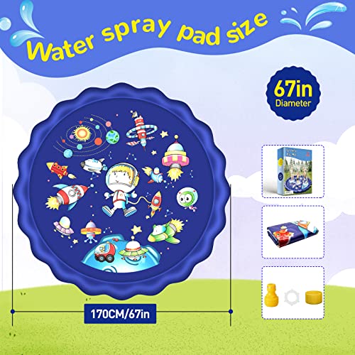 JOSEN Splash Pad Sprinkler for Kids Inflatable Wading Pool Kiddie Pool Water Toys Play Summer Outdoor Fun Game for Boys Girls Backyard Sprinkler Gifts for Toddler and Children from JOSEN