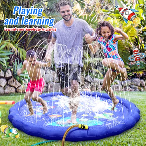 JOSEN Splash Pad Sprinkler for Kids Inflatable Wading Pool Kiddie Pool Water Toys Play Summer Outdoor Fun Game for Boys Girls Backyard Sprinkler Gifts for Toddler and Children from JOSEN
