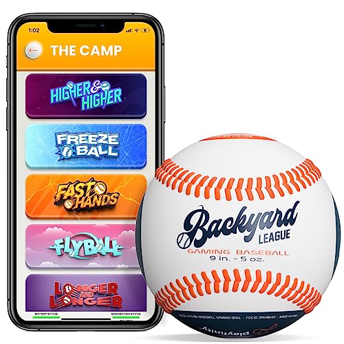 Playfinity Backyard League Gaming Baseball - Gift of the Year - Gamified Baseball - Improve Skills while Having Fun - Beat Your Score, track Progress - Free Mobile app 6+ Games with Speed Detection by Playfinity, Inc.