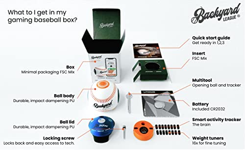 Playfinity Backyard League Gaming Baseball - Gift of the Year - Gamified Baseball - Improve Skills while Having Fun - Beat Your Score, track Progress - Free Mobile app 6+ Games with Speed Detection by Playfinity, Inc.