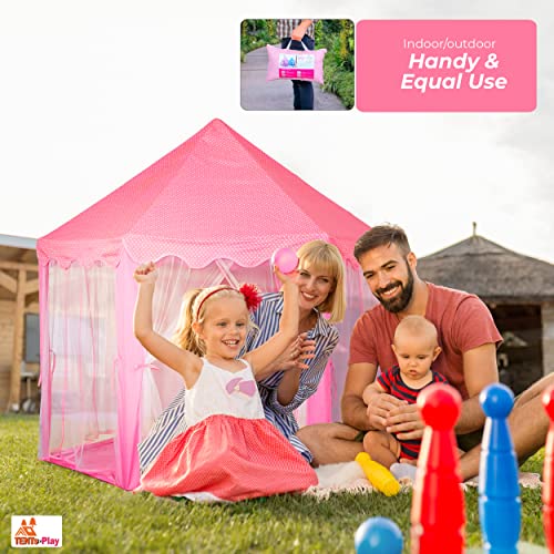 Princess Tents for Little Girls with Lights and Unicorn Pillow Cover , Kids Play Tent for Girls Indoor and Outdoor, Play Tents for Girls Age 3-7 Years Old, Princess Castle Tent(Pink) from Tents To Play