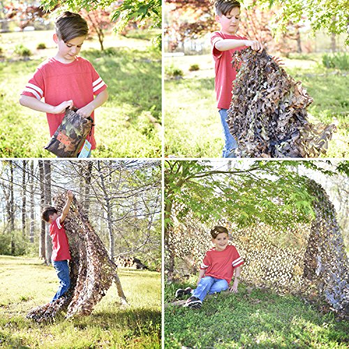 Nature Bound Camo Netting Kids Fort, 5 feet x 9 feet, Camouflage Pattern for Camping, Hunting, Hiking, Indoor and Outdoor Play by Thin Air Brands, LLC