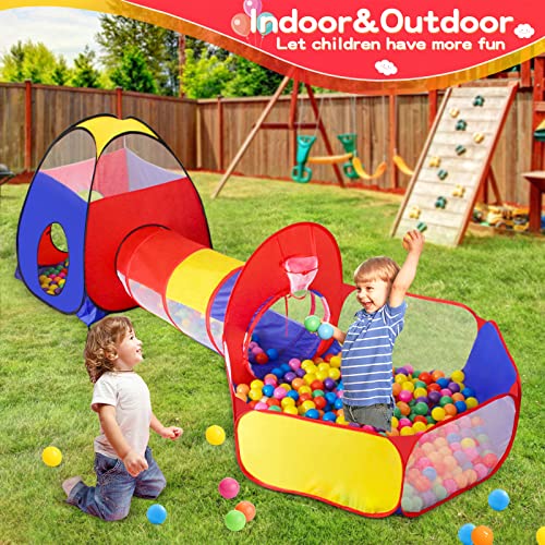 GeerWest 3 in 1 Kids Play Tent for Toddler with Baby Ball Pit and Play Tunnel, Children Indoor Outdoor Playhouse with Climbing Tunnel Toy for Toddlers, Boys and Girls Best Birthday Gifts from Dongguan Wobei Leisure Products Co., Ltd