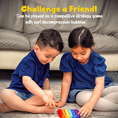 All-New Totti Pop Fidget Toy Satisfying Big Pop Push Pop Bubble Rainbow Fidget Sensory Toy Stress and Anxiety Relief Novelty Gift for Both Children & Adults Education & Craft Supplies by TOTTI