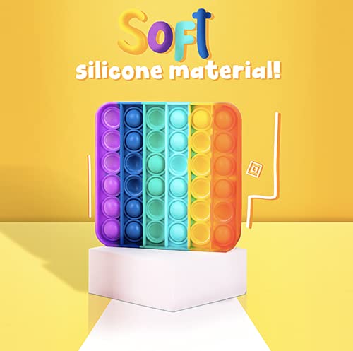 All-New Totti Pop Fidget Toy Satisfying Big Pop Push Pop Bubble Rainbow Fidget Sensory Toy Stress and Anxiety Relief Novelty Gift for Both Children & Adults Education & Craft Supplies by TOTTI