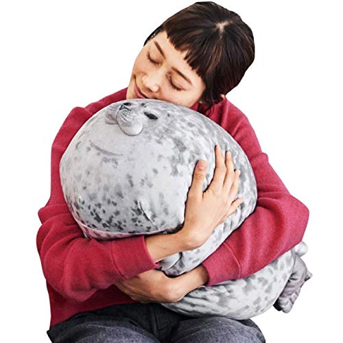 Novelty Big Throw Pillows Soft Seal Plush Stuffed Plush Sea Animal Fish Toys for New Year Gift Girl Kids Car Sofa Christmas Plush Toys from SRLIWHITE