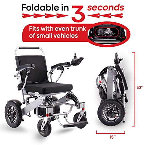 Weatherproof, Foldable Sturdy Dual Motorized Powerful Electric Wheelchair. Airplane Ready. Stronger, Longer Range. (Model 2) from K Klano