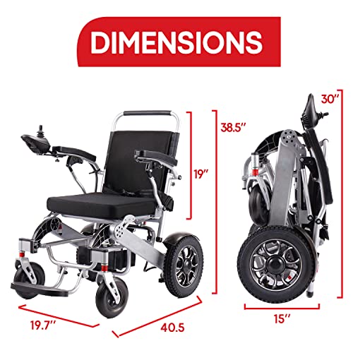 Weatherproof, Foldable Sturdy Dual Motorized Powerful Electric Wheelchair. Airplane Ready. Stronger, Longer Range. (Model 2) from K Klano