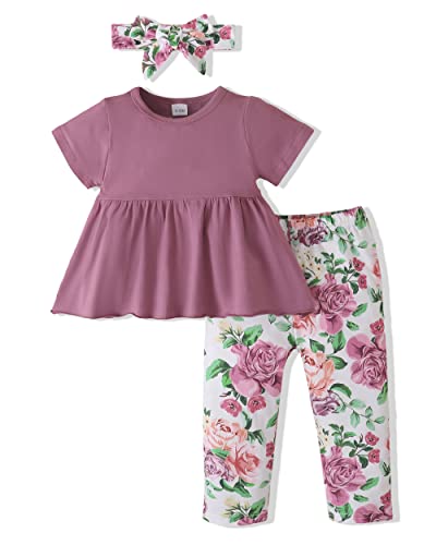 12 18 Months Girl Clothes Summer Toddler Girl Clothes Outfits Cute Floral Pants Baby Girls Clothes 12-18 Months from 