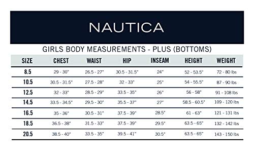 Nautica Plus Girls School Uniform Stretch Interlock Legging, Navy, 20.5 by Nautica