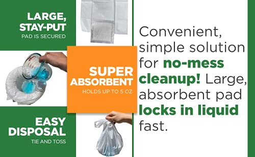 60 Refill Potty Bags: Absorbent, Disposable Potty Liners Compatible with OXO Tot 2-in-1 Go Potty | Strong, Leak-Proof Bags work with most Travel Potties, Potty Chairs, Potty Seats & Portable Toilets by Pail Buddies