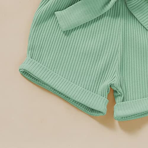 Bekarsy 3 Year Old Girl Clothes Summer Toddler Girls Clothing Baby Sleeveless One Piece Romper Casual Summer Jumpsuit, Green Suspender Clothes 3-4T/110cm by 