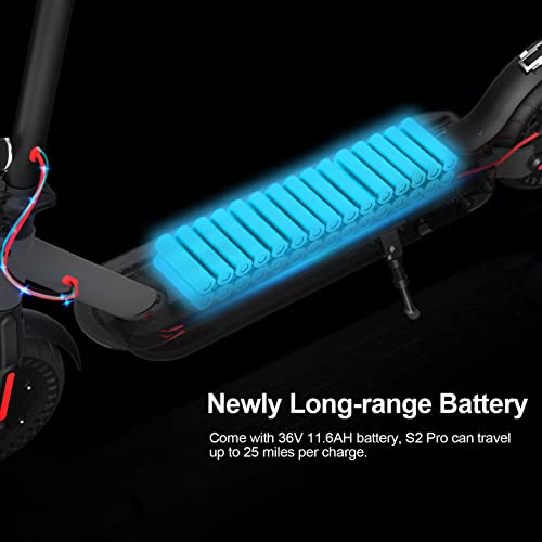 Hiboy S2 Pro Electric Scooter with Seat, 500W Motor, 10" Solid Tires, 25 Miles Long-Range & 19 Mph Folding Commuter Electric Scooter for Adults with Dual Rear Suspension by Freeman IT Limited