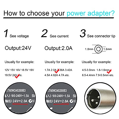 24V 2A Electronic Scooter Battery Charger for Go-Go Elite Traveller SC40E/SC44E, Jazzy Power Chair,Schwinn S300 S350 S400 S500 S650,Pride Hoveround Mobility,Ezip 400 500 650 750 900 Mountain Trailz from KUANTEN LTD