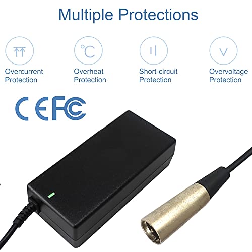 24V 2A Electronic Scooter Battery Charger for Go-Go Elite Traveller SC40E/SC44E, Jazzy Power Chair,Schwinn S300 S350 S400 S500 S650,Pride Hoveround Mobility,Ezip 400 500 650 750 900 Mountain Trailz from KUANTEN LTD