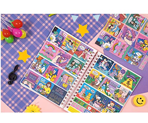 Cute Essential Kawaii Aesthetic Stationery Sticker Pack - 12 Sheets (158 Stickers) - for Planners, journals, scrapbooks, Gifts, Kpop photocards, polcos, Non-Removable from Ardium