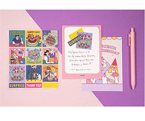 Cute Essential Kawaii Aesthetic Stationery Sticker Pack - 12 Sheets (158 Stickers) - for Planners, journals, scrapbooks, Gifts, Kpop photocards, polcos, Non-Removable from Ardium