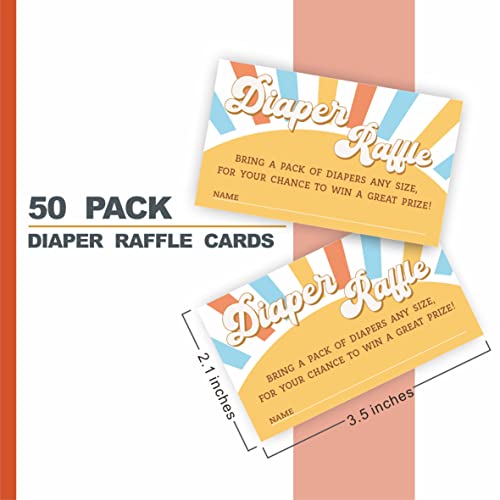 YKYENR Diaper Raffle Baby Shower Party, Diaper Raffle Game Kitï¼1 Diaper Raffle Standing Sign & 50 Ticketsï¼Retro Pop Theme Baby Shower Decorationsï¼Party Favor And Supplies-NBLK-A02 by YKYENR