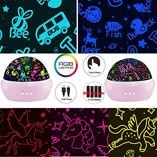 See&Spell Educational Toys for 3-8 Year Old Girls,2 in 1 Matching Letter Game Projection Kids Toys,Chirstmas Xmax Birthday Gifts Presents for Toddlers Toys,Baby Boys Girls Gifts Age 3-8 from HONGID