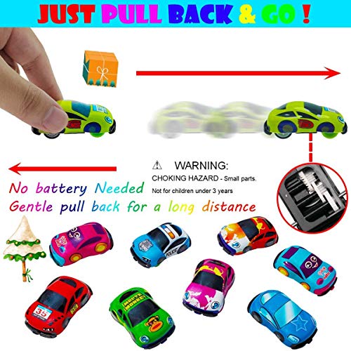 Pull Back Vehicles,30 Pack Friction Powered Pull Back Car Toys, Vehicles and Racing cars Mini Car Toy For Kids Toddlers Boys,Pull Back and Go Car Toy.. by SINYUM