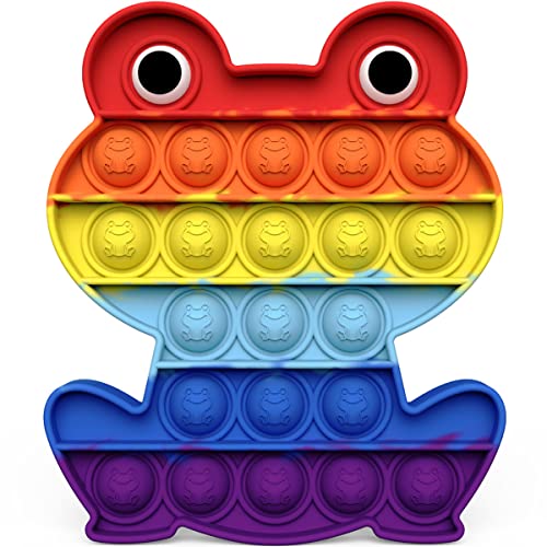 AIZIXIN 1 Piece Pop Bubble Fidget Sensory Toys, Squeeze Sensory Toys, Novelty Gifts for Boys and Girls, Stress Relief and Anti-Anxiety Tools for Kids and Adults(Frog) by AIZIXIN