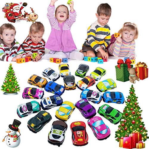 Pull Back Vehicles,30 Pack Friction Powered Pull Back Car Toys, Vehicles and Racing cars Mini Car Toy For Kids Toddlers Boys,Pull Back and Go Car Toy.. by SINYUM