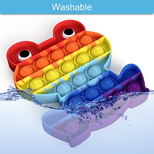 AIZIXIN 1 Piece Pop Bubble Fidget Sensory Toys, Squeeze Sensory Toys, Novelty Gifts for Boys and Girls, Stress Relief and Anti-Anxiety Tools for Kids and Adults(Frog) by AIZIXIN