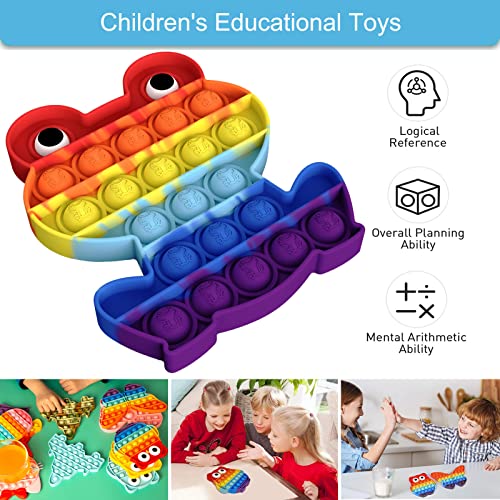 AIZIXIN 1 Piece Pop Bubble Fidget Sensory Toys, Squeeze Sensory Toys, Novelty Gifts for Boys and Girls, Stress Relief and Anti-Anxiety Tools for Kids and Adults(Frog) by AIZIXIN