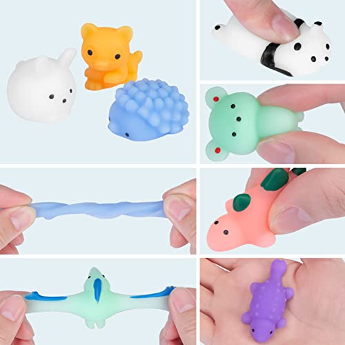 30 Pcs Mochi Squishy Prefilled Easter Eggs, Mini Animal Novelty Stress Relief Toys for Easter Eggs Hunt, Easter Basket Stuffer, Party Favors, Classroom Prizes for Kids from Acekid Store