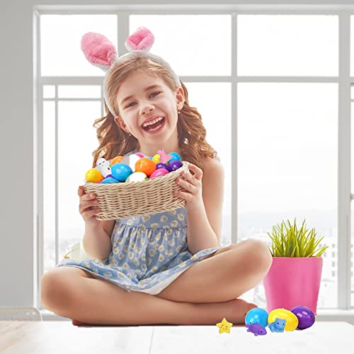 30 Pcs Mochi Squishy Prefilled Easter Eggs, Mini Animal Novelty Stress Relief Toys for Easter Eggs Hunt, Easter Basket Stuffer, Party Favors, Classroom Prizes for Kids from Acekid Store