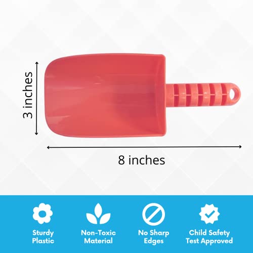 4E's Novelty 12 Pack Sand Shovel for Kids Bulk, Heavy Duty Plastic Beach Shovels - Great for Party Favors, Group Acitivity, Digging & Gardening Shovel, Sandbox Toys from 4E's Novelty