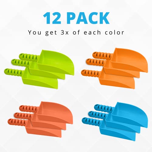 4E's Novelty 12 Pack Sand Shovel for Kids Bulk, Heavy Duty Plastic Beach Shovels - Great for Party Favors, Group Acitivity, Digging & Gardening Shovel, Sandbox Toys from 4E's Novelty