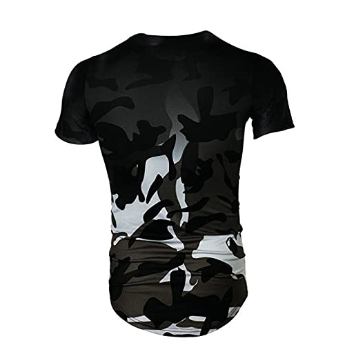 iLH Clearance Deals Retro T-Shirt Bee Printed Blouse, 2021 Summer Fashion Boys Men 3D Flood Beer Printed Short Tee Tops (A-Green, M) by 