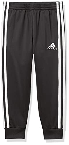 adidas Boys' Big Tricot Jogger Pant, Iconic Black, S (8) from adidas