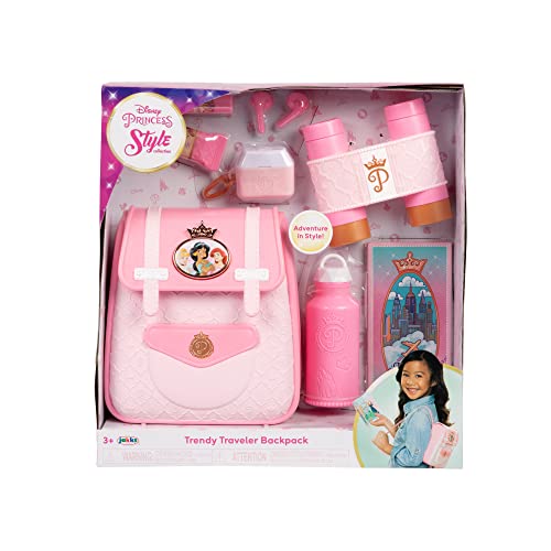 Disney Princess Style Collection Travel Backpack Role Play Toy, Everything You Need for a Trendy Stylish Outdoor Adventure! by Jakks