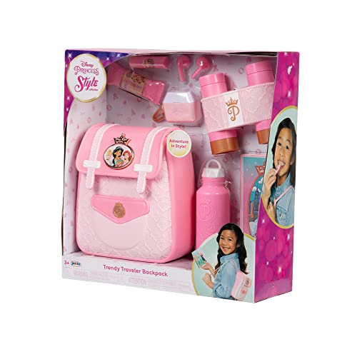 Disney Princess Style Collection Travel Backpack Role Play Toy, Everything You Need for a Trendy Stylish Outdoor Adventure! by Jakks