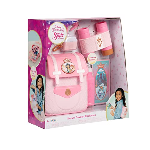 Disney Princess Style Collection Travel Backpack Role Play Toy, Everything You Need for a Trendy Stylish Outdoor Adventure! by Jakks