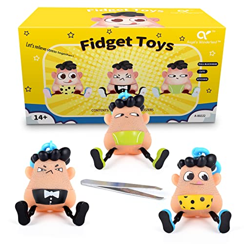 Angel's Wonderland 3PCS(Polka+Master+Peekaboo) Blackheads Remover Toy,Skin Picking Fidget Toys,Pimple Popper Toys as Party Favors Gifts Gag Novelty Gifts,Hair Pulling Fidget Toys, Anti Anxiety Toys by Angel's Wonderland