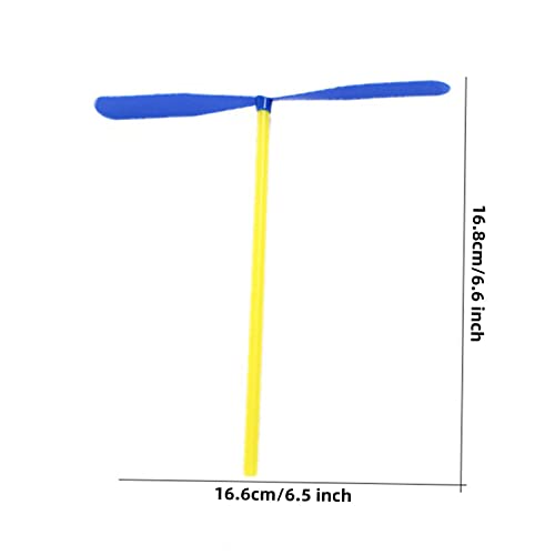 Dzrige 20Pcs Plastic Bamboo Dragonfly Hand Rub Propeller Novelty Hand Helicopter Toy for Outdoor Toy Kids Gift Flying (Random Color) by Dzrige