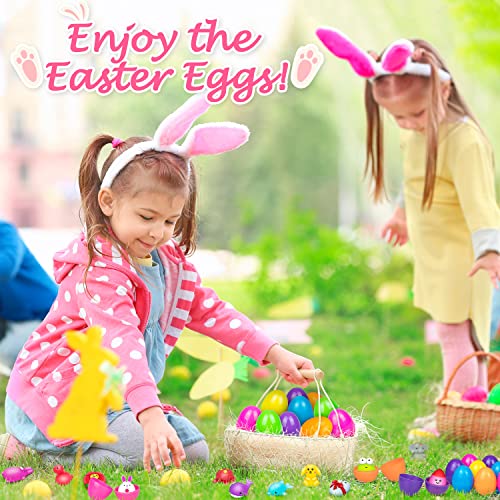 Dioju 36 Pcs Easter Eggs Mochi Squishy Toys Pack, Easter Basket Stuffers Party Favors for Kids, Goodie Bag Pinata Fillers Kawaii Squishies Sensory Toy, Carnival Prizes, Easter Egg Hunt Gifts Treats from Dioju